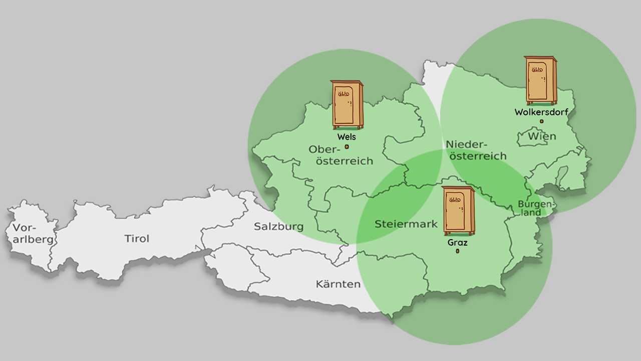 Mit einer einfachen Anfrage können unsere Arbeiter im Radius um Wels, Graz und Wolkersdorf überall hin liefern.